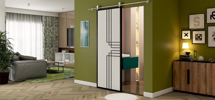sliding bathroom door installation in Fortuna